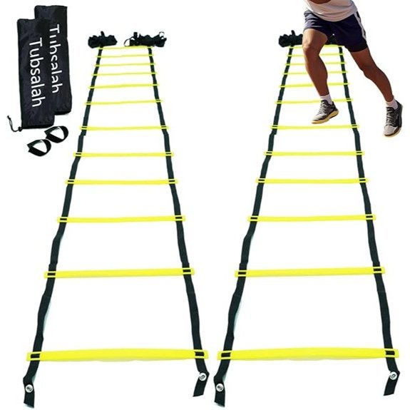 20ft Adjustable Agility Ladder with Carry Bag 2-Pack