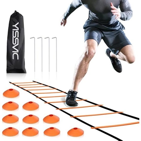 YISSVIC Agility Ladder & Cones 20ft Kit