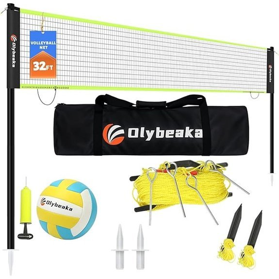 32ft Portable Outdoor Volleyball Net Set with Pump