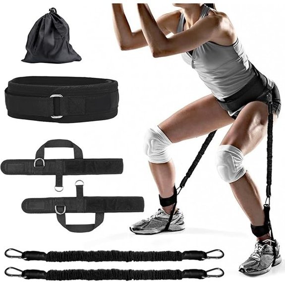 Vertical Jump Trainer Leg Bands with Ankle Cuffs