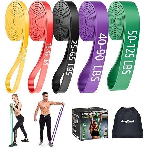 5-Level Resistance Bands Set for Workout and Rehab