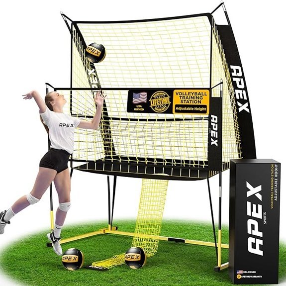 Volleyball Training Net System - Sturdy Adjustable Portable