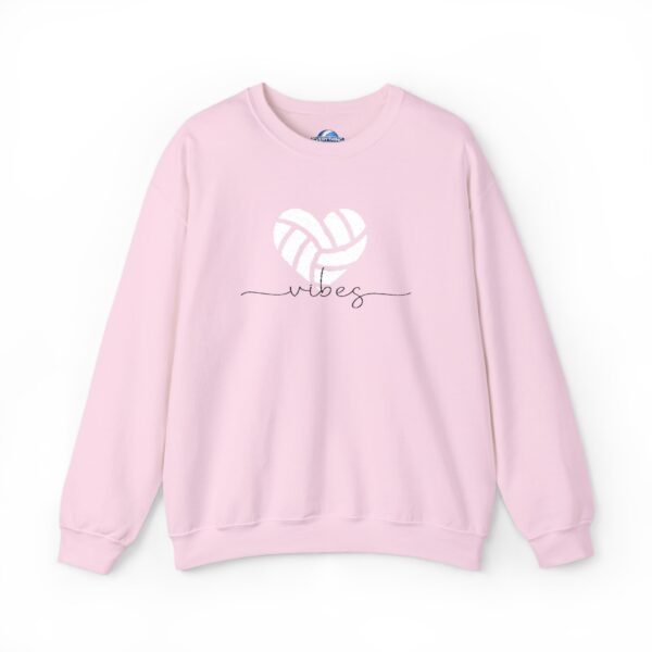 Volleyball Heart Crewneck Sweatshirt — 'volleyball' Script Comfort Pullover