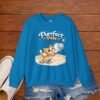 Purrfect Pass Cat Volleyball Crewneck Sweatshirt | Cute Volleyball Cat Sweatshirt