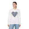 11335592965103018140_2048.jpeg Volleyball Mom Heart Crewneck Sweatshirt | Cozy Game Day Sweatshirt