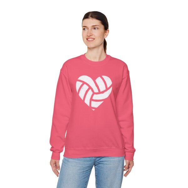 1184680889582794139_2048.jpeg Volleyball Heart Crewneck Sweatshirt | Minimal Volleyball Mom Game Day Sweatshirt