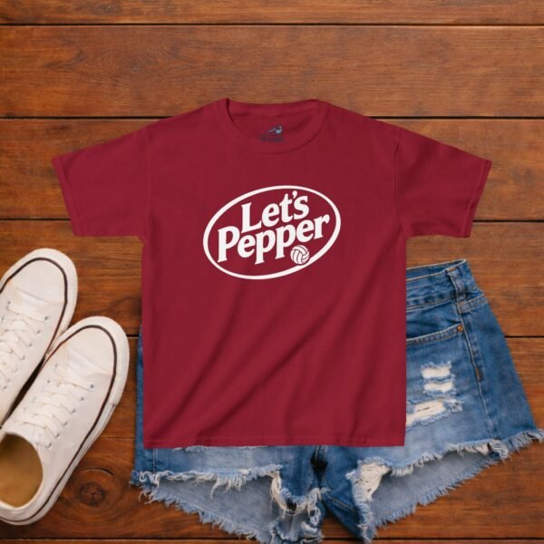 Kids T-Shirt — "Let's Pepper" Retro Logo Tee for Children