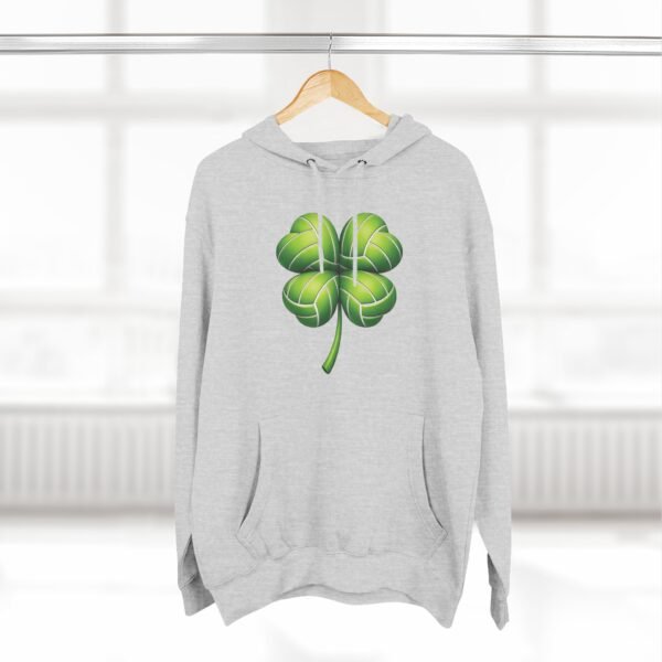 Volleyball Shamrock Fleece Hoodie — "Play with Heart" 3-Panel