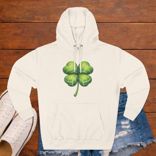 Volleyball Shamrock Fleece Hoodie — "Play with Heart" 3-Panel