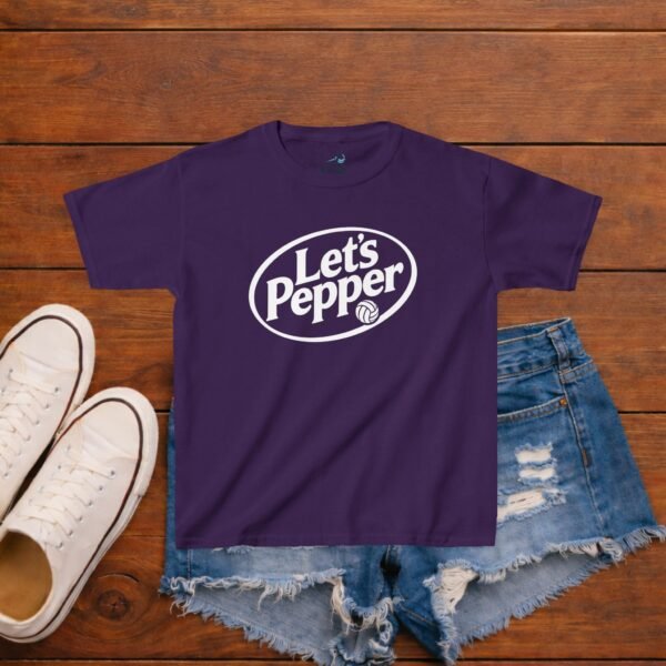 Kids T-Shirt — "Let's Pepper" Retro Logo Tee for Children