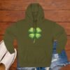 Volleyball Shamrock Fleece Hoodie — "Play with Heart" 3-Panel