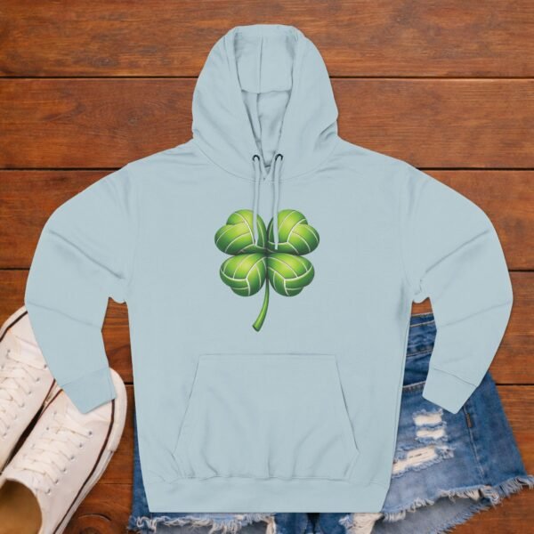 Volleyball Shamrock Fleece Hoodie — "Play with Heart" 3-Panel
