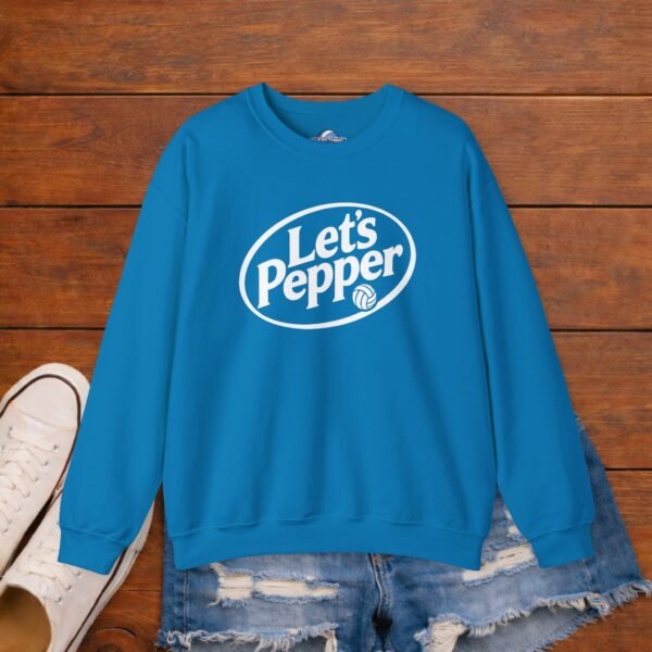 16045312843537057163_2048_custom.jpeg Lets Pepper Volleyball Crewneck Sweatshirt | Retro Volleyball Warm Up Sweatshirt