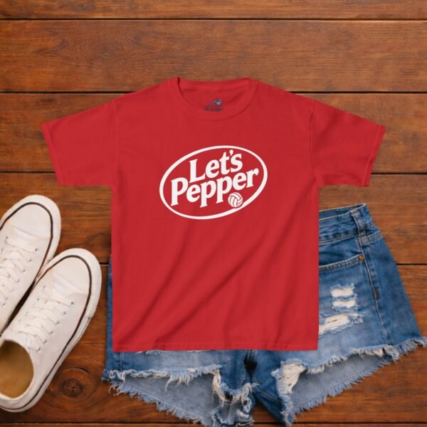 Kids T-Shirt — "Let's Pepper" Retro Logo Tee for Children