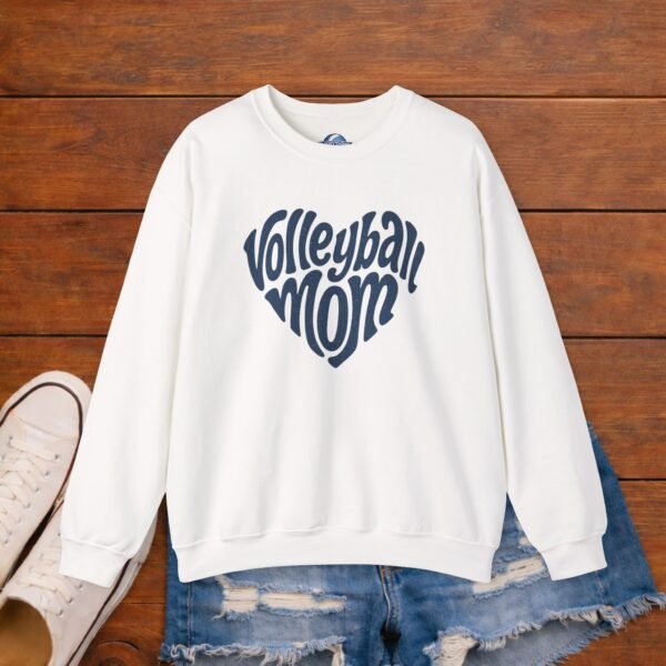 Volleyball Mom Heart Crewneck Sweatshirt | Cozy Game Day Sweatshirt