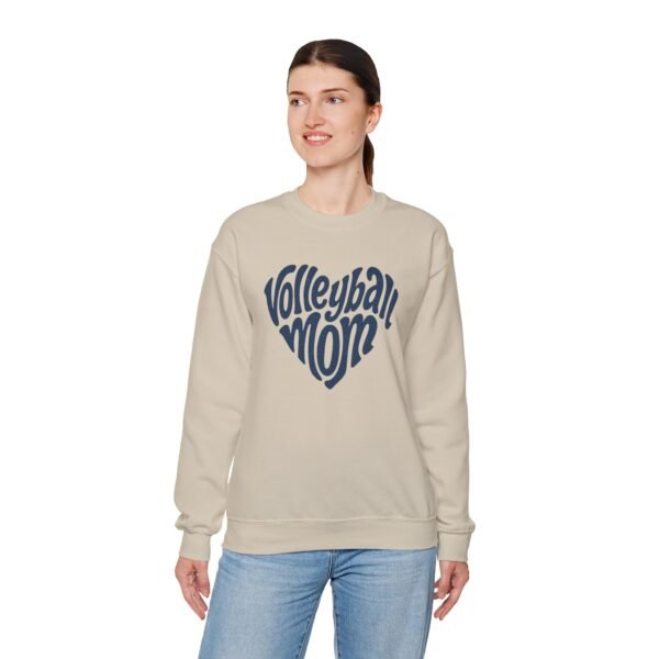 1767785862085174216_2048.jpeg Volleyball Mom Heart Crewneck Sweatshirt | Cozy Game Day Sweatshirt