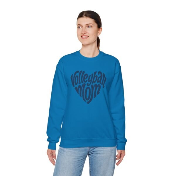 17703455451565241669_2048.jpeg Volleyball Mom Heart Crewneck Sweatshirt | Cozy Game Day Sweatshirt