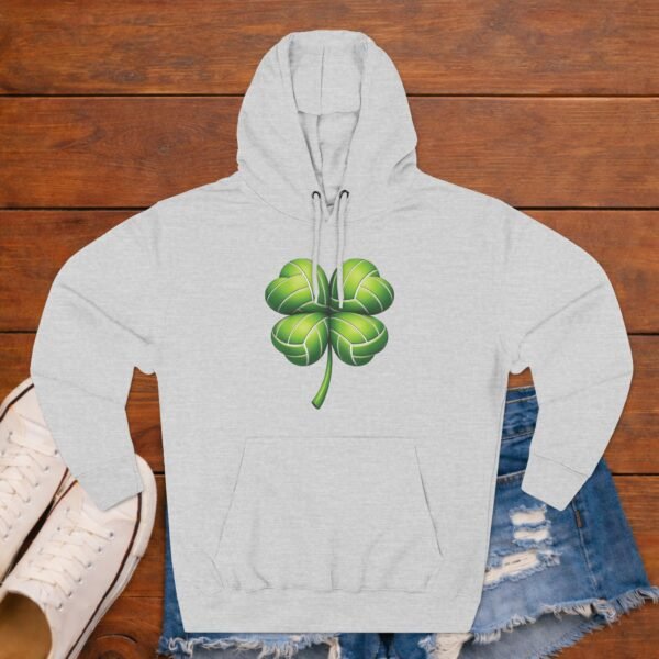 Volleyball Shamrock Fleece Hoodie — "Play with Heart" 3-Panel