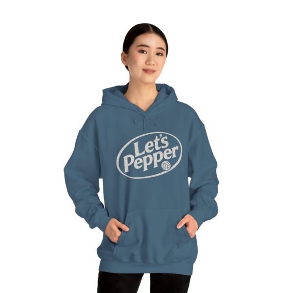 Lets Pepper Volleyball Hoodie | Retro Volleyball Warm Up Hoodie for Indoor Season