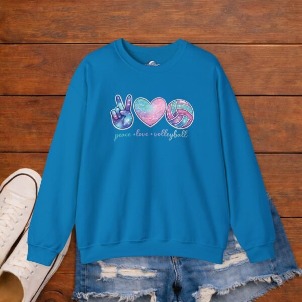2179801557840931566_2048_custom.jpeg Peace Love Volleyball Crewneck Sweatshirt