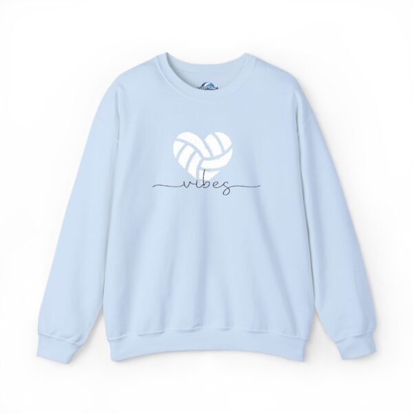 Volleyball Heart Crewneck Sweatshirt — 'volleyball' Script Comfort Pullover
