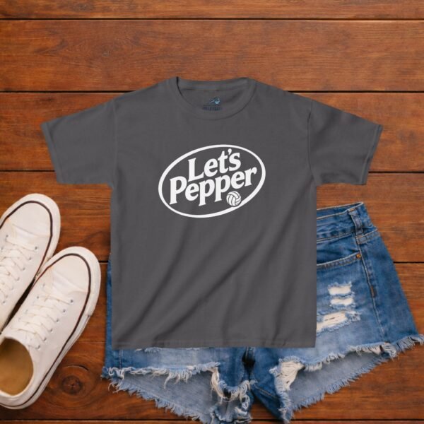 Kids T-Shirt — "Let's Pepper" Retro Logo Tee for Children