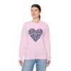 3229712320904987733_2048.jpeg Volleyball Mom Heart Crewneck Sweatshirt | Cozy Game Day Sweatshirt