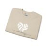 Volleyball Heart Crewneck Sweatshirt — 'volleyball' Script Comfort Pullover