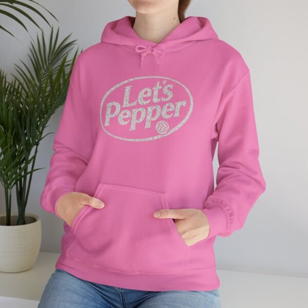 Lets Pepper Volleyball Hoodie | Retro Volleyball Warm Up Hoodie for Indoor Season