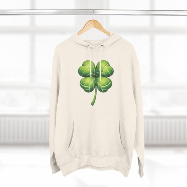 Volleyball Shamrock Fleece Hoodie — "Play with Heart" 3-Panel
