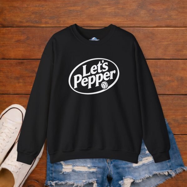 5936829946255194842_2048_custom.jpeg Lets Pepper Volleyball Crewneck Sweatshirt | Retro Volleyball Warm Up Sweatshirt