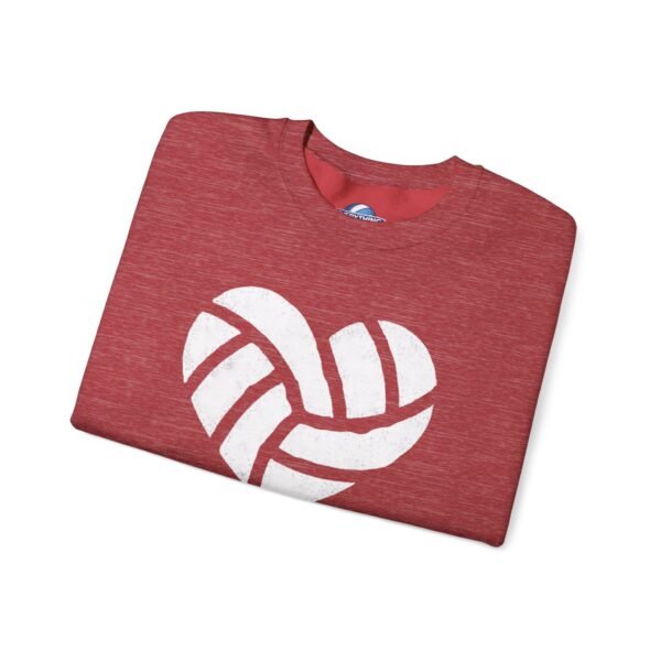 6735225218230966608_2048.jpeg Volleyball Heart Crewneck Sweatshirt | Minimal Volleyball Mom Game Day Sweatshirt