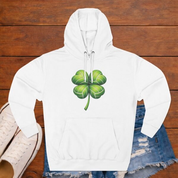 Volleyball Shamrock Fleece Hoodie — "Play with Heart" 3-Panel