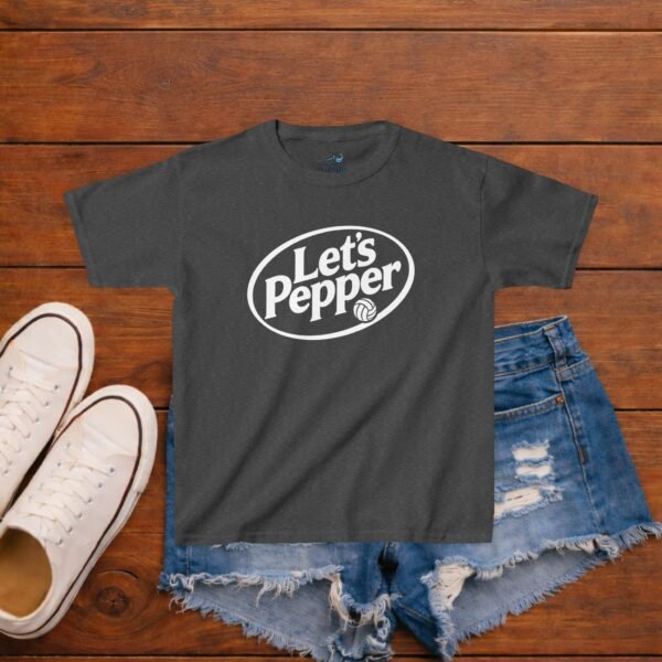 Kids T-Shirt — "Let's Pepper" Retro Logo Tee for Children