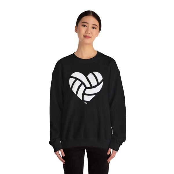 7294788356571069894_2048.jpeg Volleyball Heart Crewneck Sweatshirt | Minimal Volleyball Mom Game Day Sweatshirt