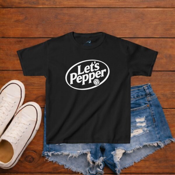 Kids T-Shirt — "Let's Pepper" Retro Logo Tee for Children