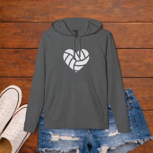 Volleyball Heart Adidas Hoodie | Premium adidas A432 Volleyball Mom Hoodie