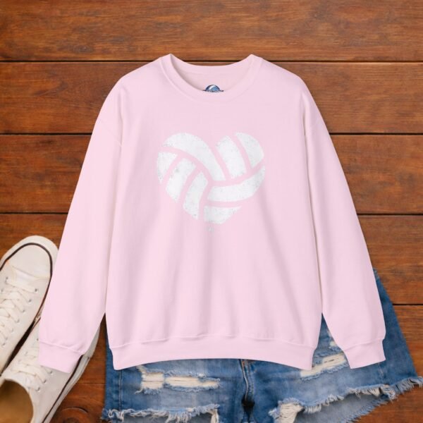 8790129374481365604_2048_custom.jpeg Volleyball Heart Crewneck Sweatshirt | Minimal Volleyball Mom Game Day Sweatshirt