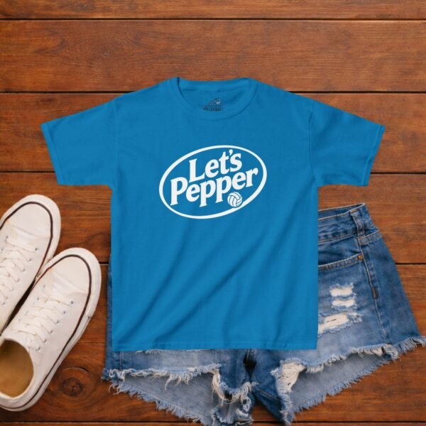 Kids T-Shirt — "Let's Pepper" Retro Logo Tee for Children
