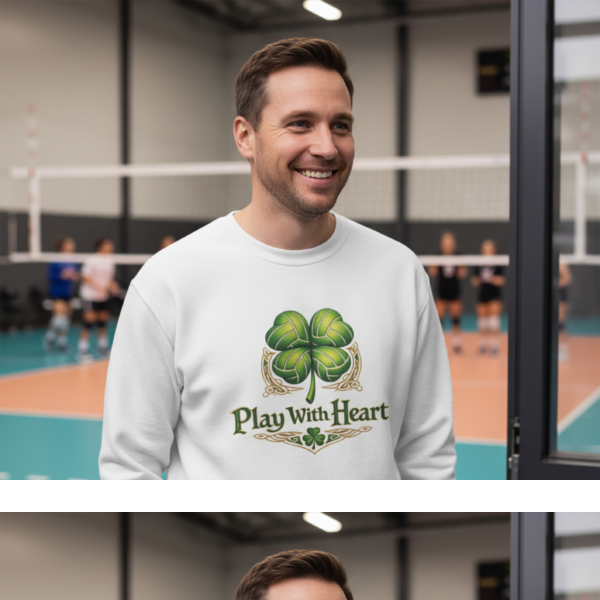 Play with Heart Crewneck Sweatshirt White