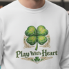 Play with Heart Crewneck Sweatshirt White