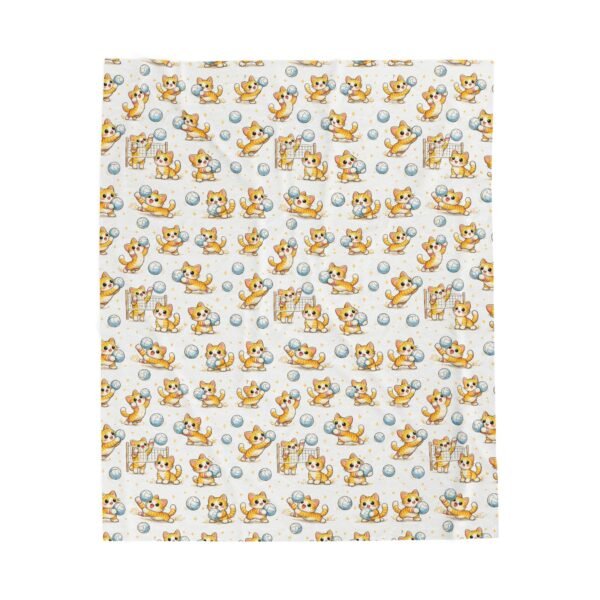 Cute Cat Plush Blanket — Soft Velveteen Throw for Kids & Pet Lovers