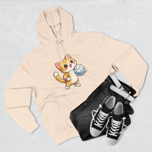 Cute Volleyball Cat Hoodie Purr-fect Pass Fleece Pullover Cute Volleyball Cat Hoodie Purr-fect Pass Fleece Pullover