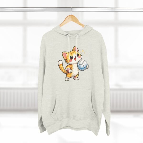 Cute Volleyball Cat Hoodie Purr-fect Pass Fleece Pullover Cute Volleyball Cat Hoodie Purr-fect Pass Fleece Pullover