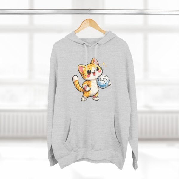 Cute Volleyball Cat Hoodie Purr-fect Pass Fleece Pullover Cute Volleyball Cat Hoodie Purr-fect Pass Fleece Pullover