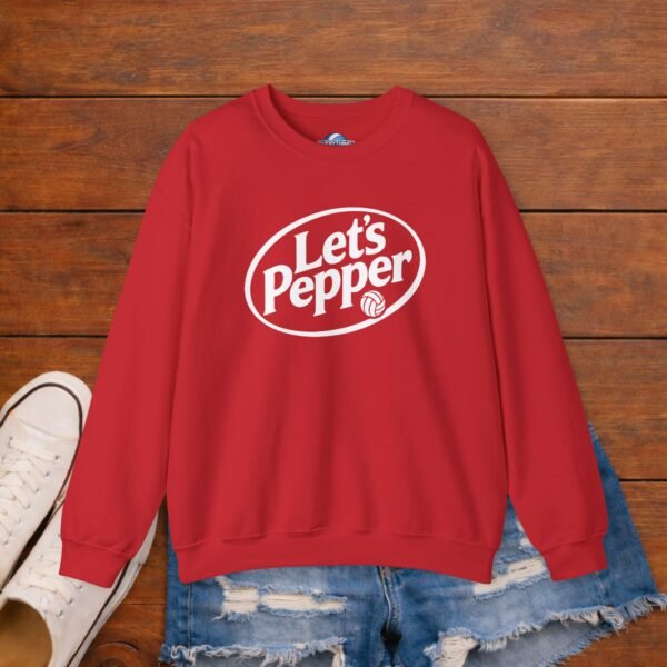 Lets Pepper Volleyball Crewneck Sweatshirt | Retro Volleyball Warm Up Sweatshirt Lets Pepper Volleyball Crewneck Sweatshirt | Retro Volleyball Warm Up Sweatshirt