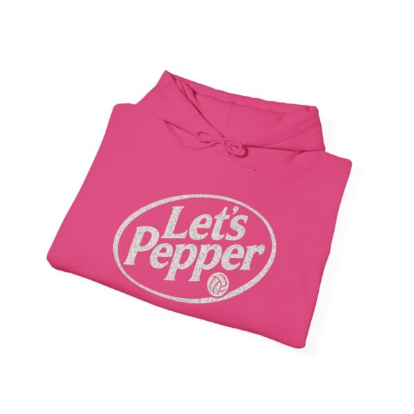 Lets Pepper Volleyball Hoodie | Retro Volleyball Warm Up Hoodie for Indoor Season