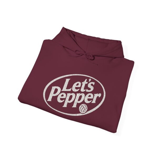 Lets Pepper Volleyball Hoodie | Retro Volleyball Warm Up Hoodie for Indoor Season
