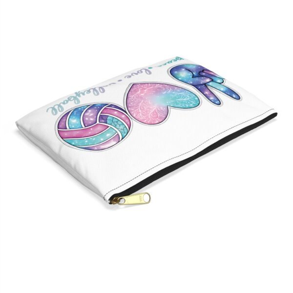 Peace Love Volleyball Accessory Pouch — Cute Galaxy Volleyball Makeup Bag Peace Love Volleyball Accessory Pouch — Cute Galaxy Volleyball Makeup Bag