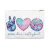 Peace Love Volleyball Accessory Pouch — Cute Galaxy Volleyball Makeup Bag Peace Love Volleyball Accessory Pouch — Cute Galaxy Volleyball Makeup Bag
